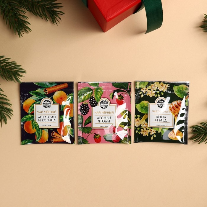 Новый год! Чай в пакетиках &laquo;Билет в новый год&raquo;, 21,6 г (12 шт, х 1,8 г).