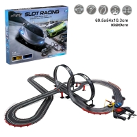 Автотрек &laquo;Турбо кросс&raquo;, с 2 машинами, 1:43, работает от сети