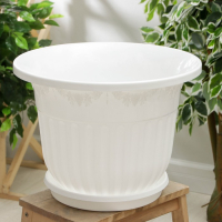 Горшок с поддоном &laquo;Лозанна&raquo;, 25 л, цвет белый