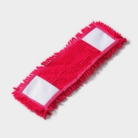 Насадка для плоской швабры Доляна, микрофибра букли, 43&times;13 см, цвет красный