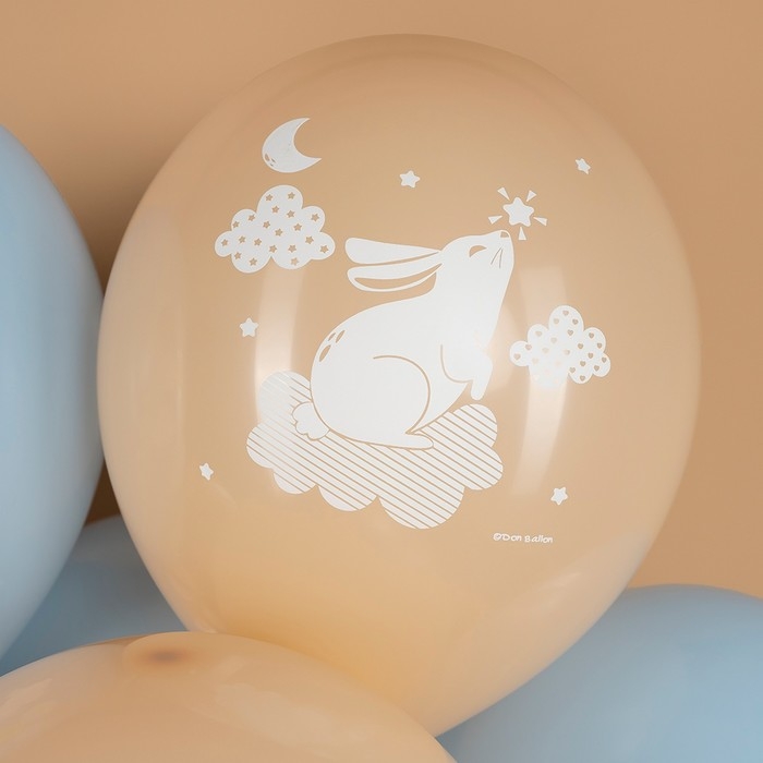 Шар латексный 12" &laquo;Любимые зверята&raquo;, пастель, 2 ст., набор 25 шт., МИКС