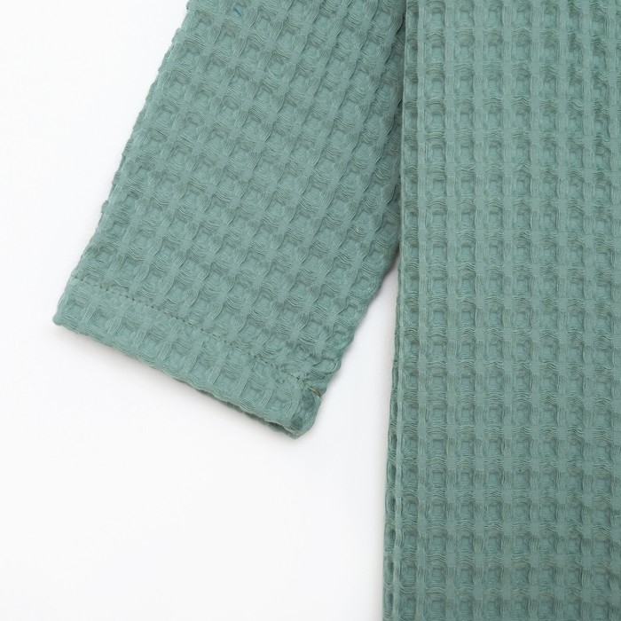 Халат вафельный детский Крошка Я Халат вафельный детский Крошка Я "Boho" размер 34 (122-128 см) цвет мятный, 100% хлопок 290 г/м2