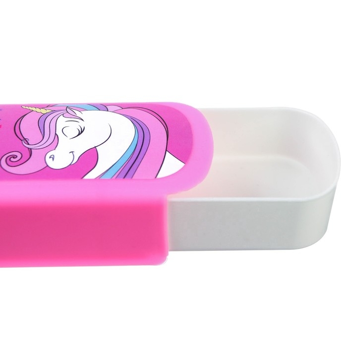 Пенал-футляр пластиковый, 43х200х23 мм, выдвижной, Минни Маус и единорог Пенал-футляр пластиковый, 43х200х23 мм, выдвижной, Минни Маус и единорог