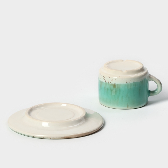 Кофейная пара фарфоровая Nordic, 80 мл, d=6 см