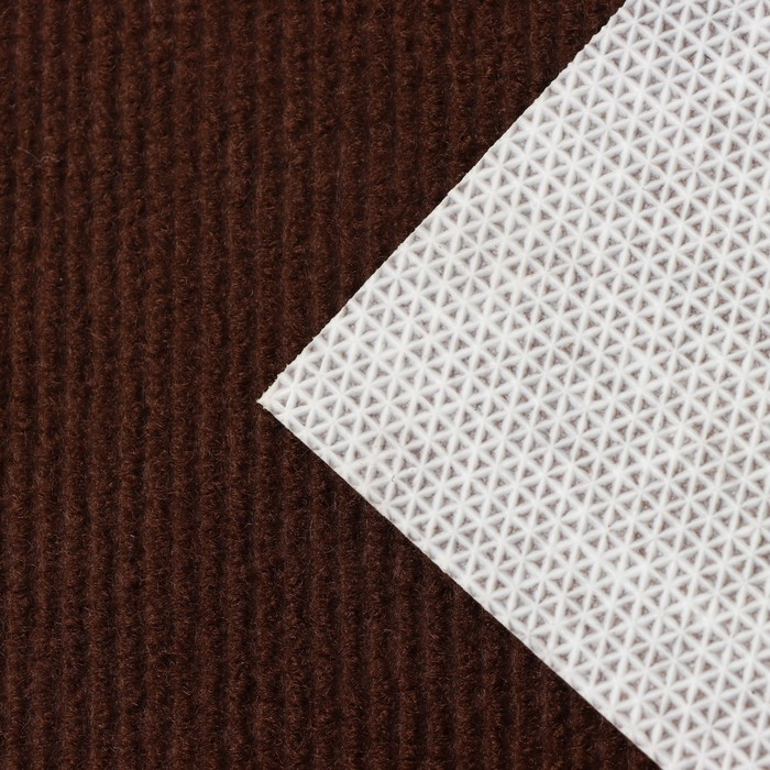 Коврик влаговпитывающий придверный светящийся в темноте Доляна &laquo;Добро пожаловать&raquo;, 50&times;80 см, цвет коричневый