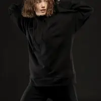 Худи унисекс H2, черное, размер XS/S