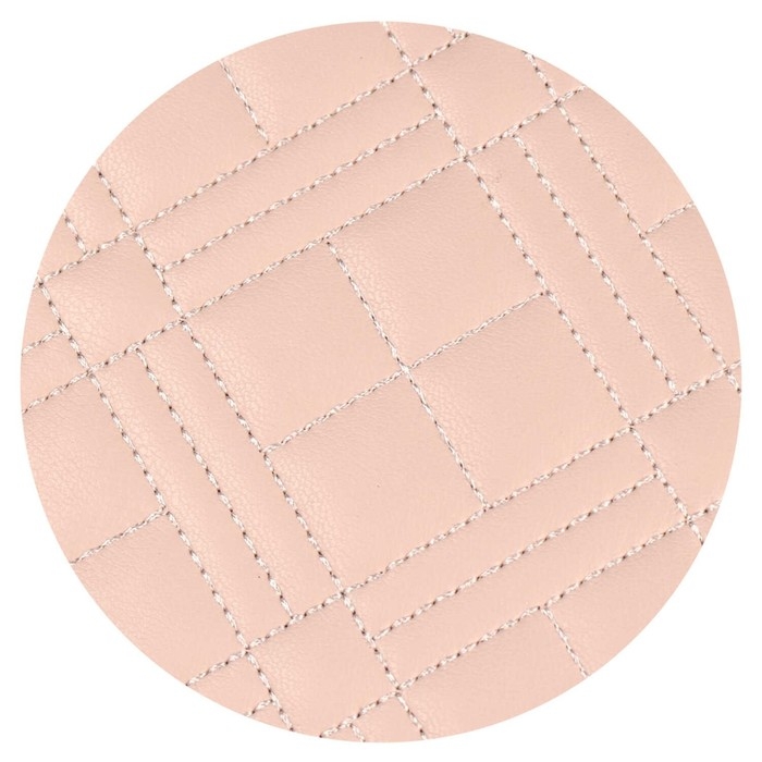 Ежедневник недатированный А5, 164 листа ESCALADA, твёрдый переплёт с поролоном, искусственная кожа "Лайка", стёганая строчка, кремовый офсет 70 г/м&sup2;, розовый