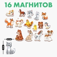 Развивающие магниты &laquo;Мамы и малыши&raquo;, 16 шт.