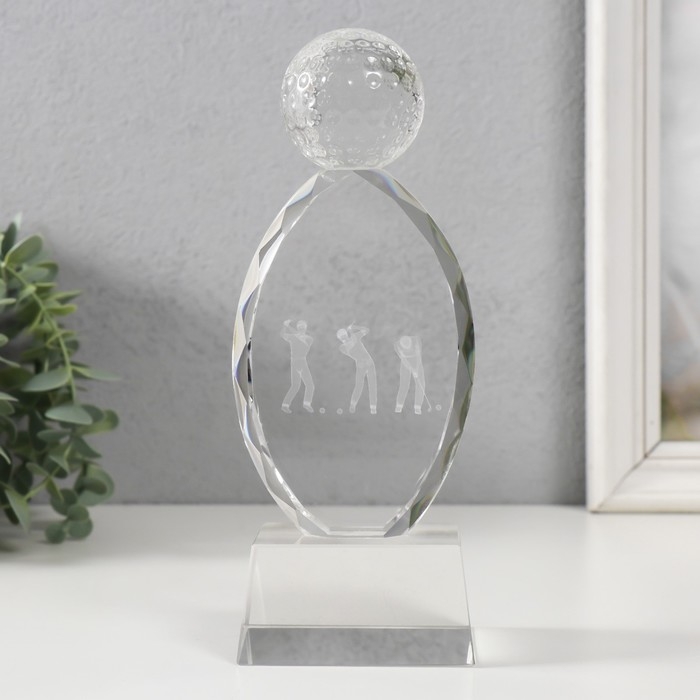 Сувенир стекло Сувенир стекло "Стела наградная. Гольф" 8х6х20,5 см