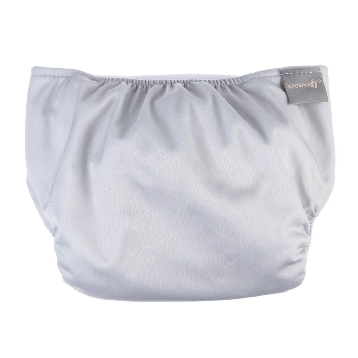 Многоразовый подгузник, 3-15 кг, флис, цвет светло серый, Крошка Я