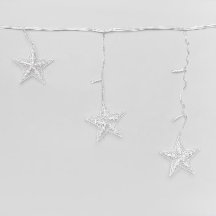 Гирлянда &laquo;Бахрома-арка&raquo; 2.5 &times; 1.2 м с насадками &laquo;Звёзды&raquo;, IP20, прозрачная нить, 136 LED, свечение тёплое белое, 8 режимов, 220 В