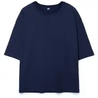 Футболка оверсайз унисекс Base Space, темно-синяя, размер XS/S