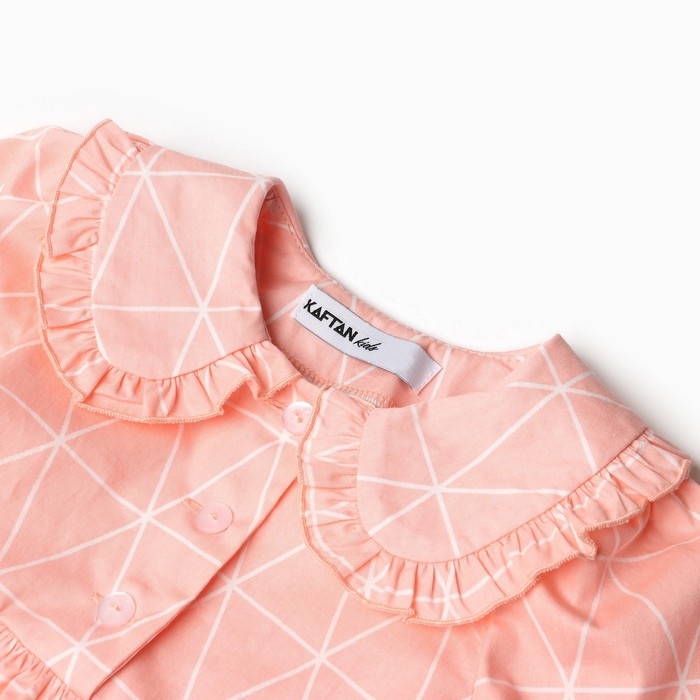 Платье детское с воротником KAFTAN Платье детское с воротником KAFTAN "Ромбик" р.28 (86-92 см)