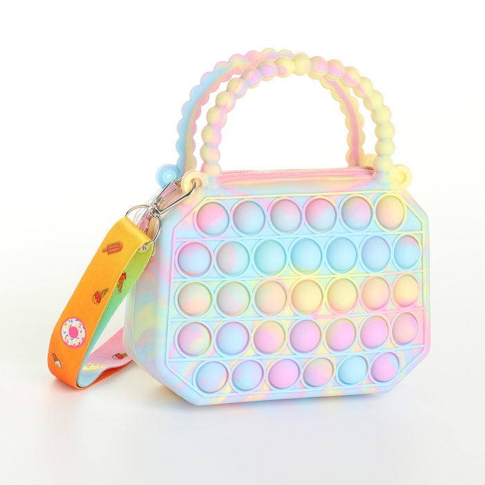 Сумка детская для девочки на молнии &laquo;Выбражулька&raquo;, pop it, цвет разноцветный