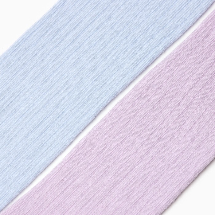 Набор колготок Крошка Я BASIC LINE, рост 62-68 см, голубой / сиреневый