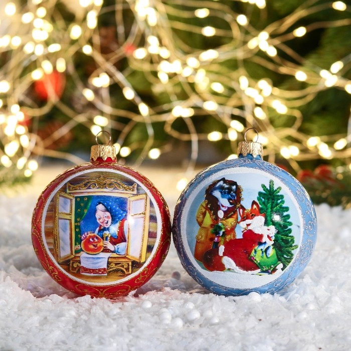 Шар новогодний Шар новогодний "Сказки" 8 см, микс