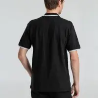 Рубашка поло мужская с контрастной отделкой Practice 270 черная, размер S