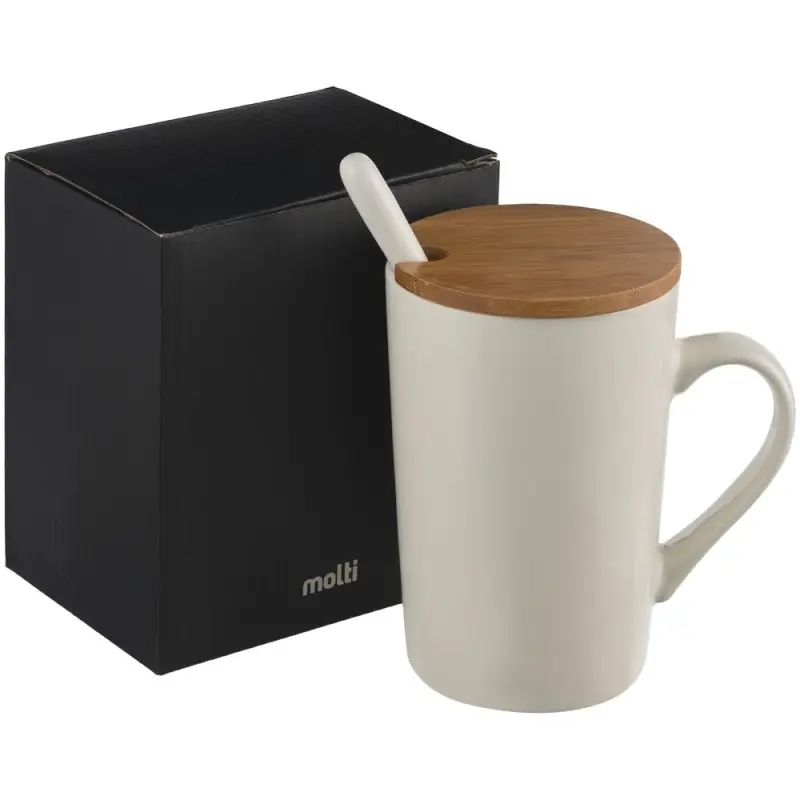 Кружка Parley с ложкой и бамбуковой крышкой Кружка Parley с ложкой и бамбуковой крышкой