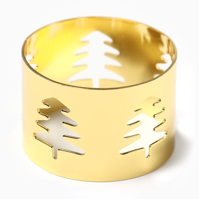 Набор сервировочных салфеток с декоративными кольцами Этель Green 40х40 см - 4 шт, 100% лён