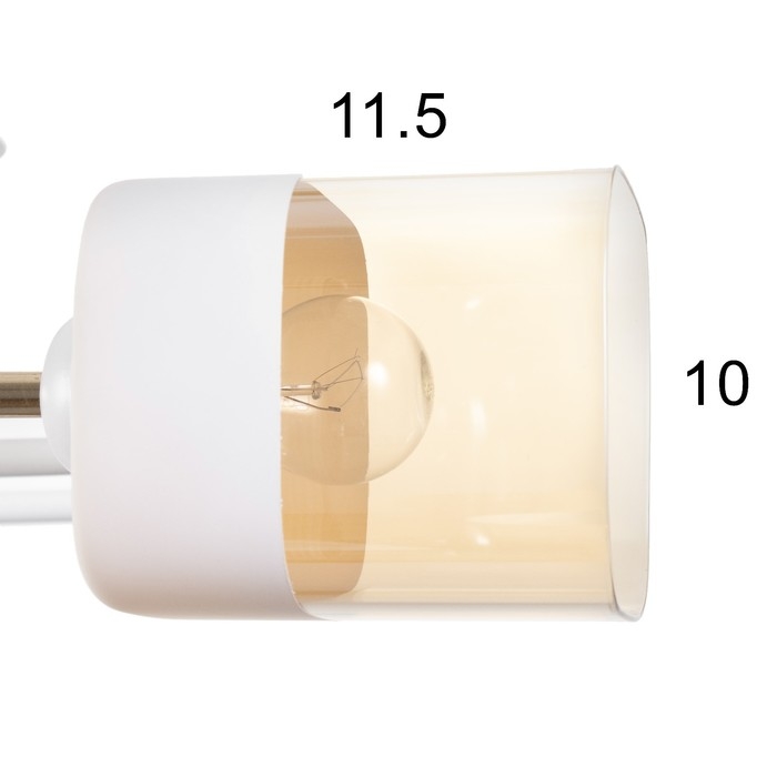 Люстра Люстра "Новелла" 3хЕ27 40Вт бело-золотой 53х26х27 см BayerLux