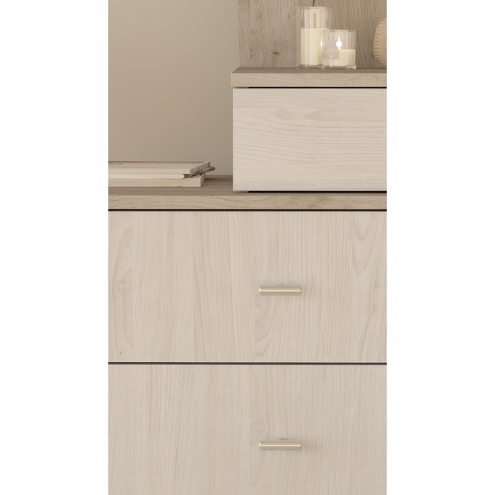 Стол туалетный Стол туалетный "Оливия", 1070х453х1466, Дуб Крафт Серый/Скандинавское дерево белое