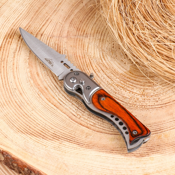 Нож складной Нож складной "Пескарь" 16,4см, клинок 72мм/1,5мм, с фонариком