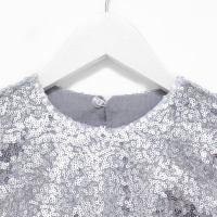 Платье для девочки с пайетками KAFTAN, размер 34 (122-128), цвет лиловый