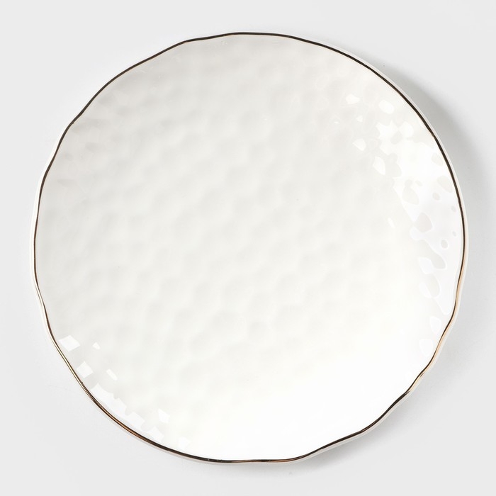 Чайная пара керамическая &laquo;Роскошь&raquo;, 3 предмета: кружка 200 мл, блюдце d=15 см, ложка h=13 см, цвет белый