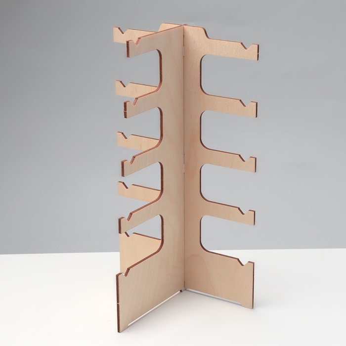 Подставка под очки &laquo;Эко&raquo; 5 мест, 14,5&times;12&times;28см, фанера, цвет светлый