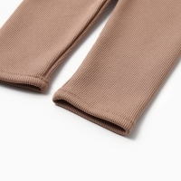 Леггинсы для девочки на флисе Collorista, цвет коричневый, рост 152 см