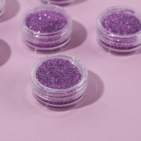 Набор блесток для декора, мелкий помол, цвет фиолетовый, 6 штук Набор блесток для декора, мелкий помол, цвет фиолетовый, 6 штук