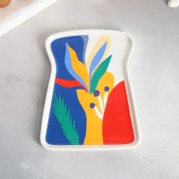 Чайная пара керамическая «Абстракция», кружка 200 мл, блюдце 17.8х13.3 см, цвет белый Чайная пара керамическая «Абстракция», кружка 200 мл, блюдце 17.8х13.3 см, цвет белый