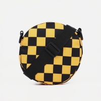 Сумка детская на молнии, наружный карман, регулируемый ремень, цвет чёрный/оранжевый