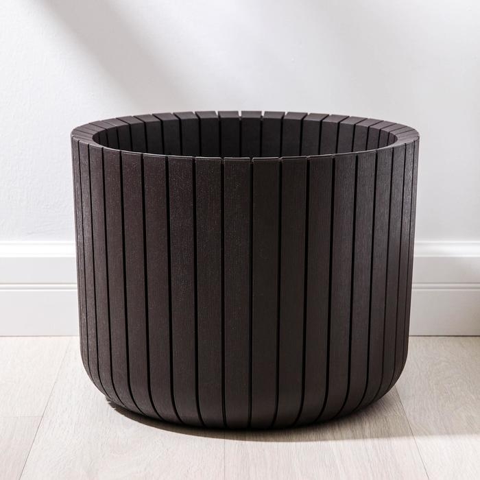 Кашпо &laquo;Шато&raquo;, 29 л, цвет коричневый ротанг