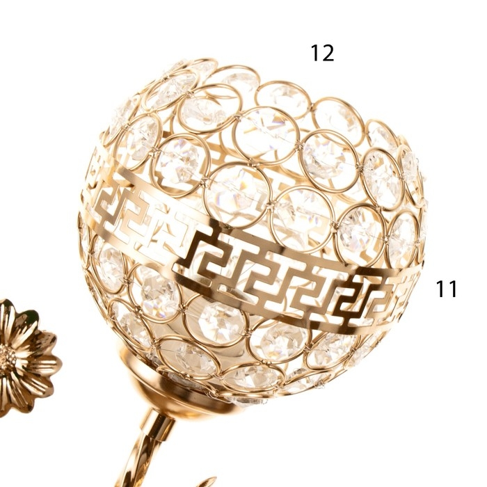 Торшер Торшер "Букет" 3хE27 40Вт золото 60х28х165 см