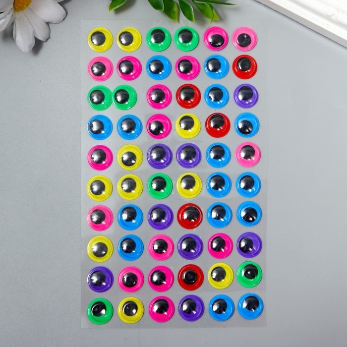 Наклейка пластик "Глазки " 24х10 см