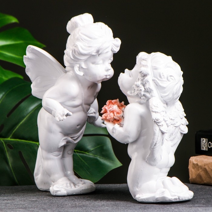 Фигура Фигура "Ангелы целуются" набор из 2шт, 15х27х26см