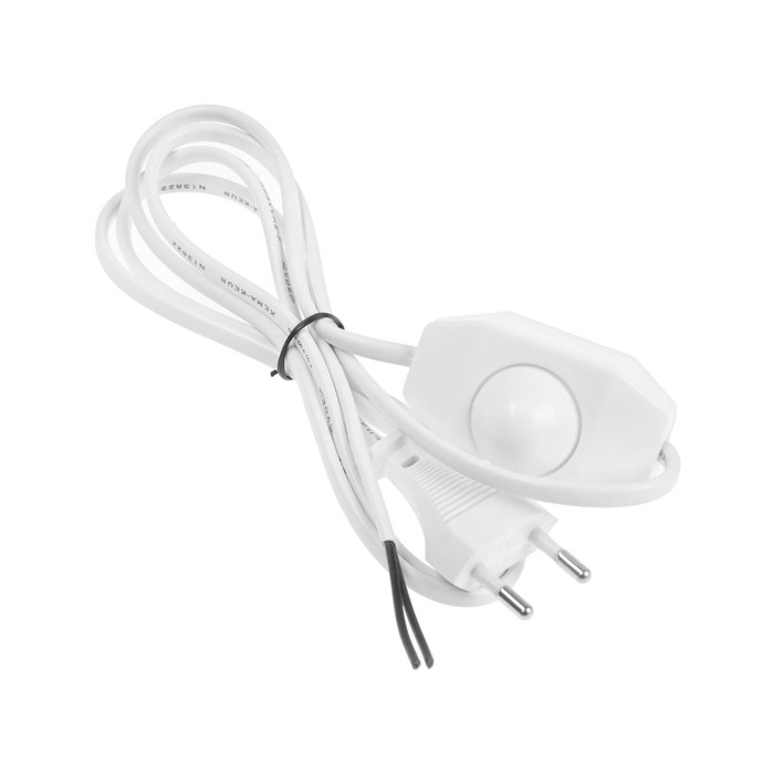 Шнур сетевой с диммером для бра, 100 Вт, 1,5 м, белый Шнур сетевой с диммером для бра, 100 Вт, 1,5 м, белый