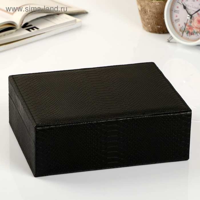 Шкатулка кожзам для украшений Шкатулка кожзам для украшений "Текстура" 8х29х23,5 см