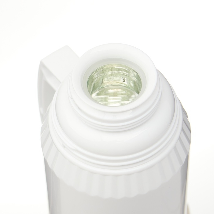 Термос 1 л, со стеклянной колбой, сохраняет тепло 12 ч, с кружкой, 30 см, зелёный