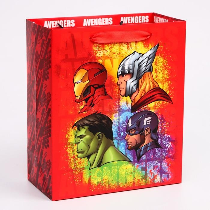 Пакет подарочный, 23х27х11.5 см, упаковка, Мстители