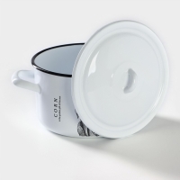 Кастрюля эмалированная цилиндрическая, 2,9 л, рисунок МИКС Кастрюля эмалированная цилиндрическая, 2,9 л, рисунок МИКС