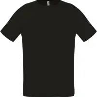 Футболка унисекс Sporty 140 черная, размер XXs