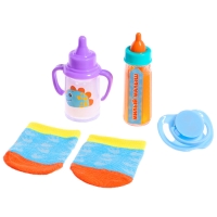 Аксессуары для кукол «Динозаврик», носочки с бутылочками и соской Аксессуары для кукол «Динозаврик», носочки с бутылочками и соской