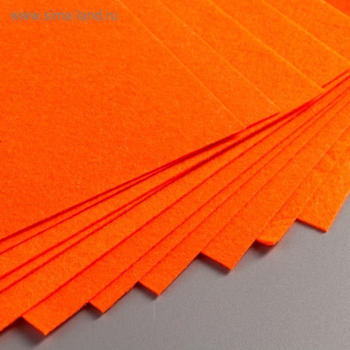 Фетр мягкий 1 мм "Морковка" набор 10 листов формат А4
