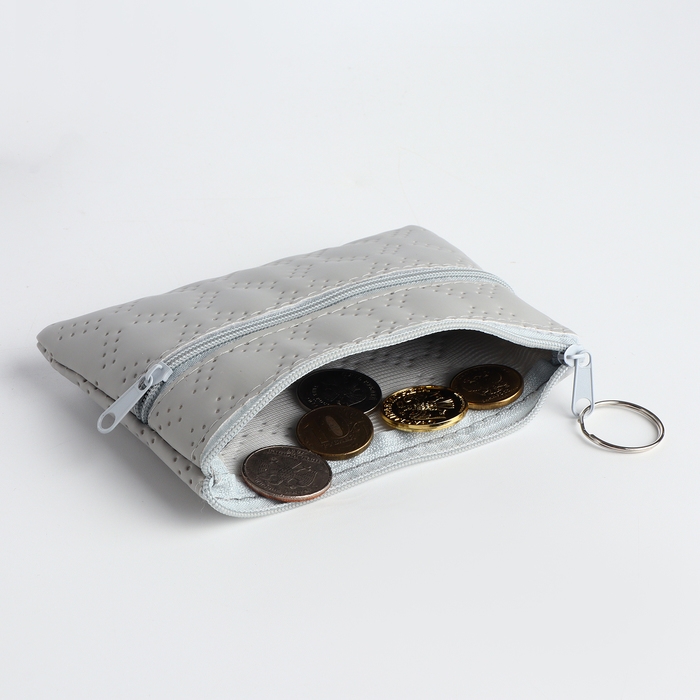 Кошелёк женский на молнии, цвет серый Кошелёк женский на молнии, цвет серый