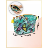 Косметичка на молнии, цвет бирюзовый Косметичка на молнии, цвет бирюзовый