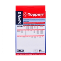 Пылесборник Topperr синтетический для пылесоса Samsung (Тип VP-95), 4 шт SM90 Пылесборник Topperr синтетический для пылесоса Samsung (Тип VP-95), 4 шт SM90