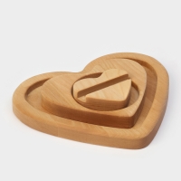 Подарочный набор деревянной посуды Adelica &laquo;Для тебя&raquo;, тарелка 20&times;17 см, подставка под горячее и телефон, берёза