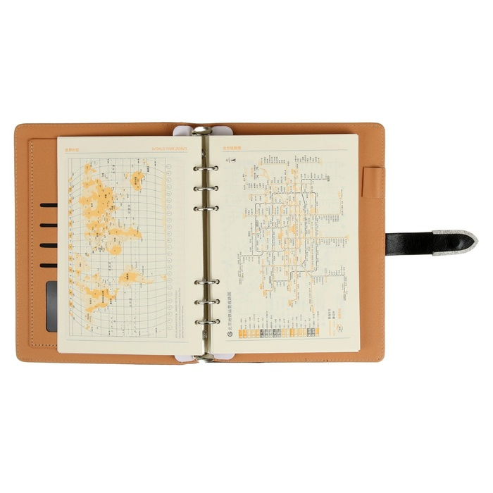 Органайзер на кольцах А5, 90 листов в линейку, с хлястиком, МИКС Органайзер на кольцах А5, 90 листов в линейку, с хлястиком, МИКС